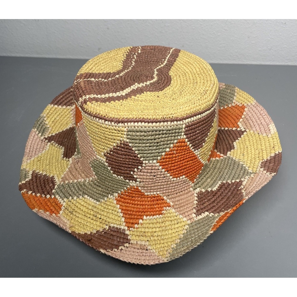 Greenpacha Hand Woven Straw Hat Size M Made In Ecuador